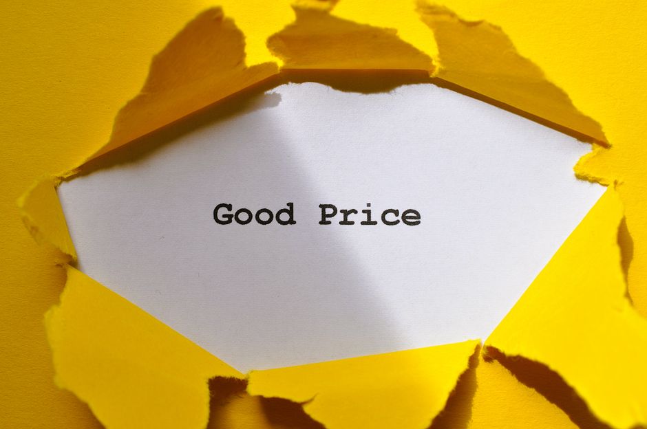 Torn paper revealing ‘Good Price’ message